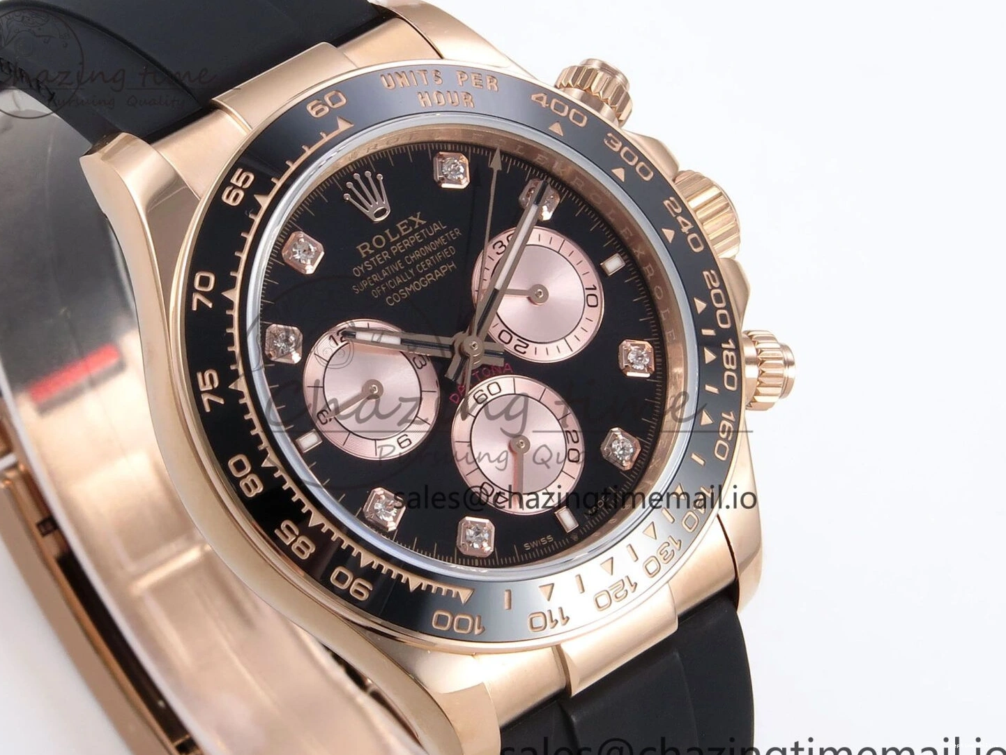 0106 Durable Daytona 126515 QF 1:1 Best Edition Black RG Diamonds Dial on Oysterflex Strap SH4131 V6（Gain Weight） 1207